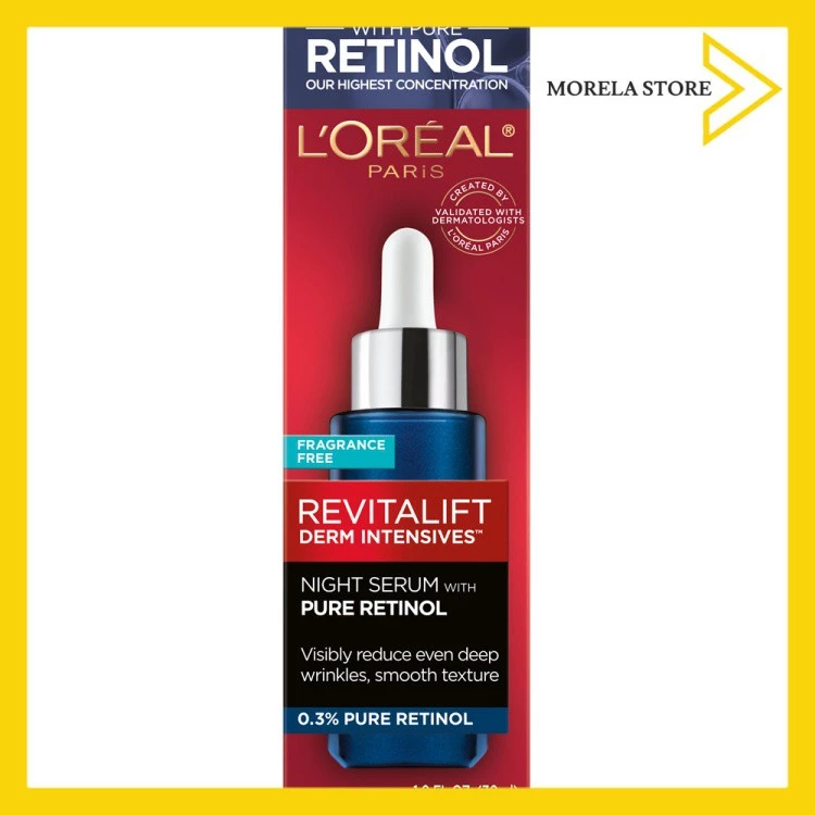 Serum dưỡng da chống lão hóa 0.3% Retinol tinh khiết L'Oreal Paris Revitalift Derm Intensives Night Serum 0.3% Retinol