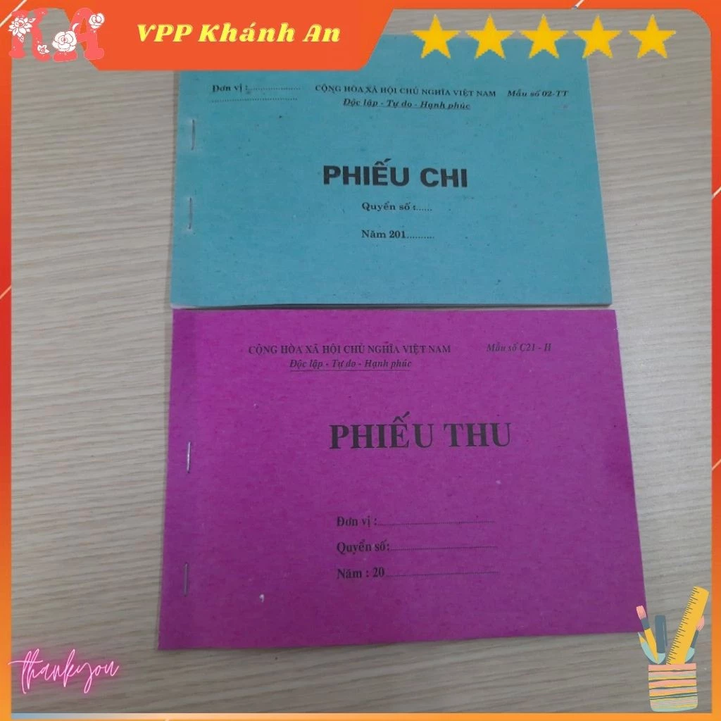 Phiếu Thu/Chi/Xuất kho /Nhập kho 1 liên