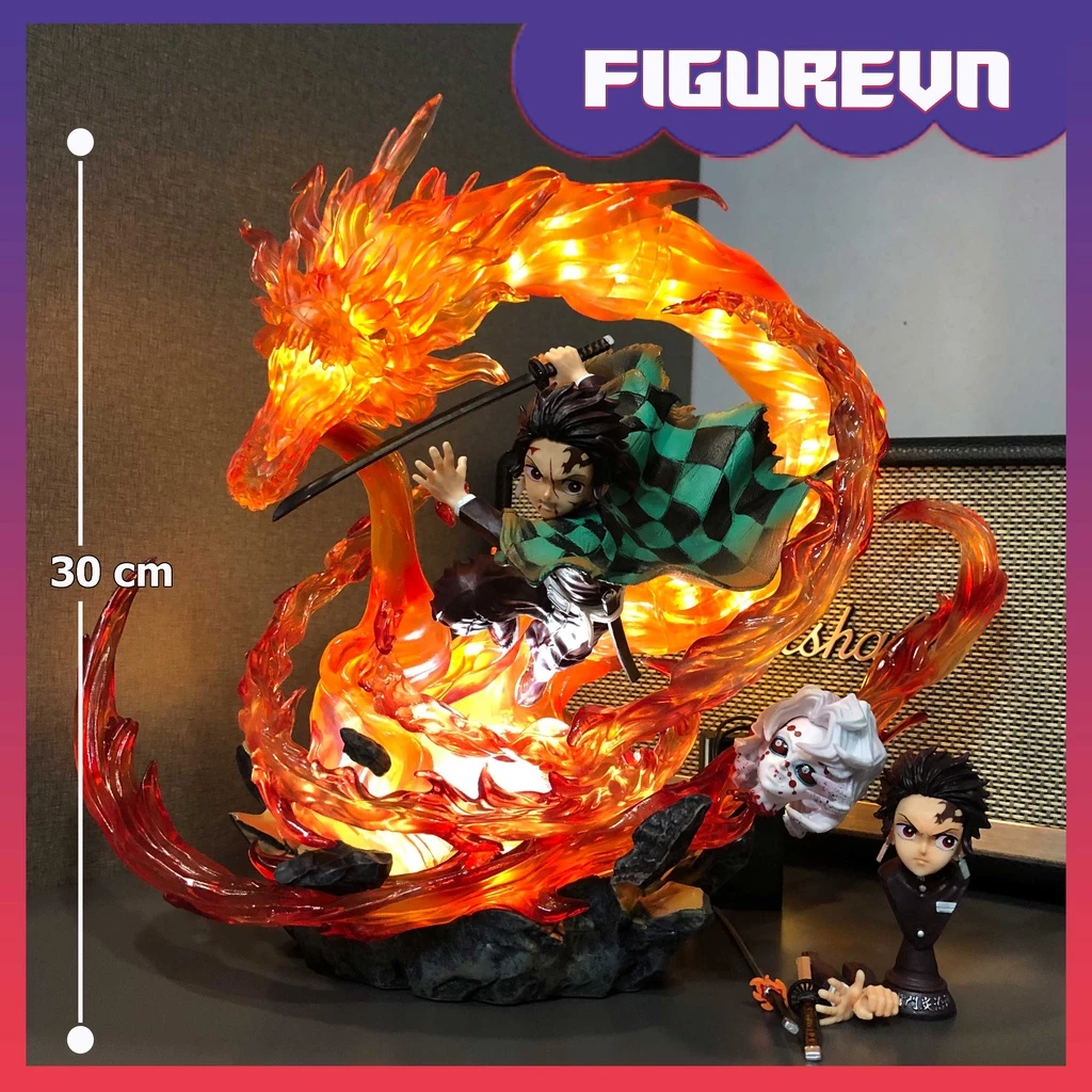 Mô hình Kamado Tanjiro Hỏa Xa 30 cm - Kimetsu No Yaiba (Có LED)