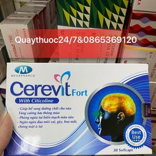  ✅CEREVIT FORT GIÚP TĂNG CƯỜNG LƯU THÔNG TUẦN HOÀN NÃO