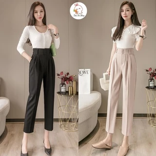 Quần tây baggy nữ lưng cao 3 cúc chất vải dày đẹp phong cách Hàn Quốc Hot Trend 97