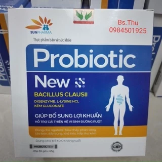 PROBIOTIC NEW hộp 30 gói men vi sinh bổ sung lợi khuẩn đường ruột, dùng được cho trẻ sơ sinh