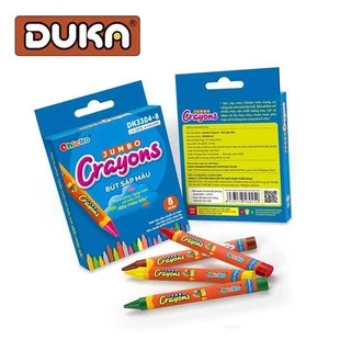 Văn Phòng Phẩm DUKA: Bút Sáp Màu Jumbo Crayons (8 Màu) DK 3304