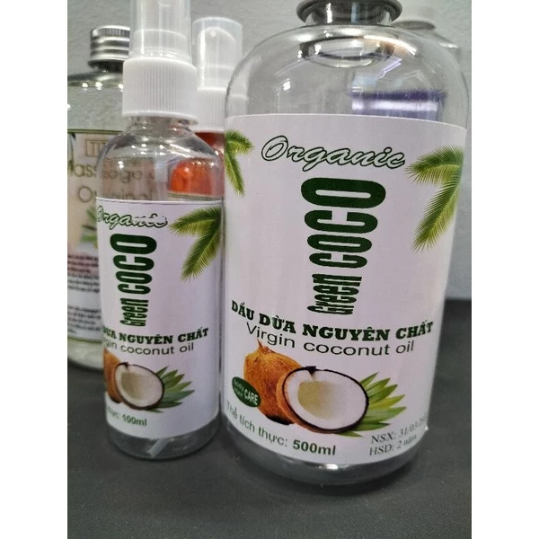 dầu dừa ép lạnh nguyên chất Green Coco 500ml