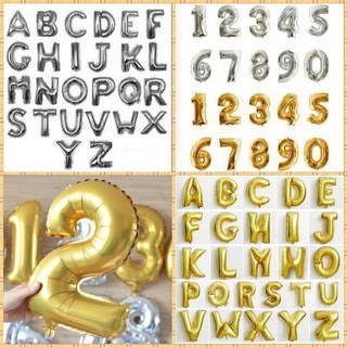 Bóng chữ và số sinh nhật size 40cm bong bóng kiếng phụ kiện sinh nhật Foil balloon