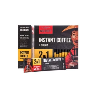 Cà phê hòa tan 2 trong 1 Mr Việt 255g (15 gói x 17g) - 2in1 instant coffee