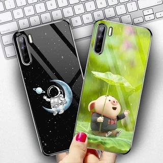 Ốp OPPO A91, Reno 3, Reno 3 Pro Lưng Kính Cường Lực Sáng Bóng