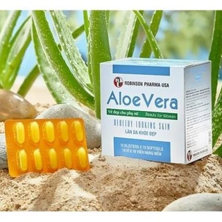 Aloe vera Viên Uống Đẹp Da, Dưỡng Ẩm, Chống Lão Hoá, Mờ Sẹo - Sữa Ong Chúa