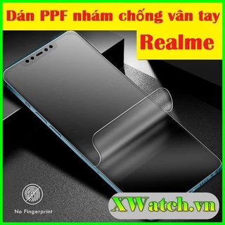 Miếng Dán PPF Nhám chống vân tay Realme Q3 Q3 pro Realme 8 8 pro Realme C20 C1 C11 C12 C15 C25