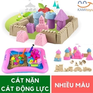 Đồ chơi cho bé gái cát động lực ❤Đủ bộ Khuôn+Bể+1kg Cát❤ vi sinh an toàn cho trẻ em mã 50013