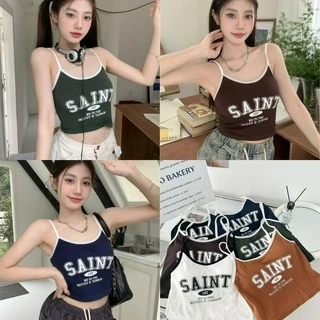 Áo Bra Nữ 2 Dây Mảnh Mút Ngực Đa Sắc In Chữ Mềm Mại Hot Trend 127