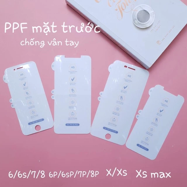 [ Đã có iP 15 ] Miếng dán PPF Chống vân tay AG [ mặt trước + mặt sau ] đủ mã iP 7 PLUS ĐẾN 15 PRO MAX