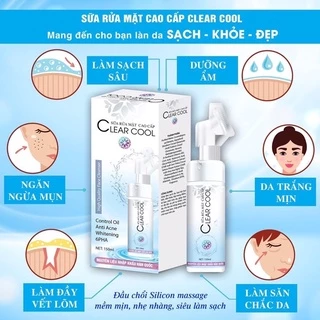 Sữa Rữa Mặt Cao Cấp CLEAR COOL - Sạch sâu, ngăn ngừa mụn, làm sáng da