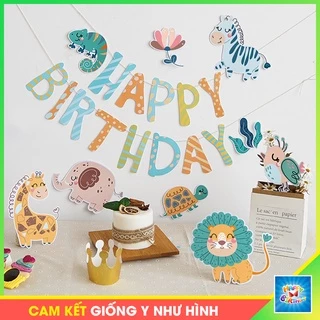 Set dây trang trí sinh nhật chữ HAPPY BIRTHDAY kèm sticker trang trí sinh nhật cho bé