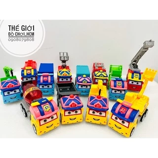 [TRỢ GIÁ-RẤT ĐẸP] Đồ chơi xe cứu hoả, xe công trình, xe môi trường robocar poli dành cho bé thích khám phá mô hình xe