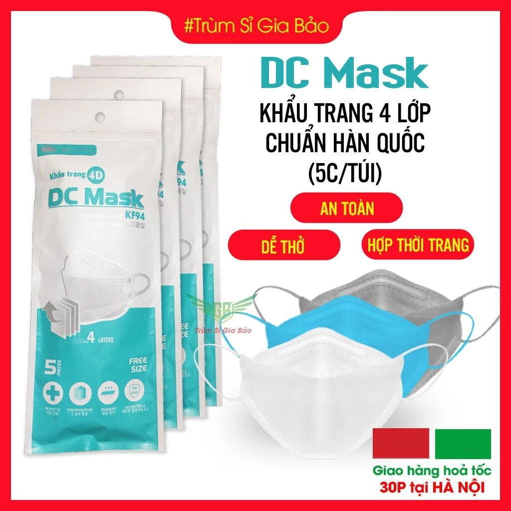 Khẩu trang 3d mask model kf94 4 lớp chống dịch , phòng chống giọt bắn kj95 chuẩn FDA - CE