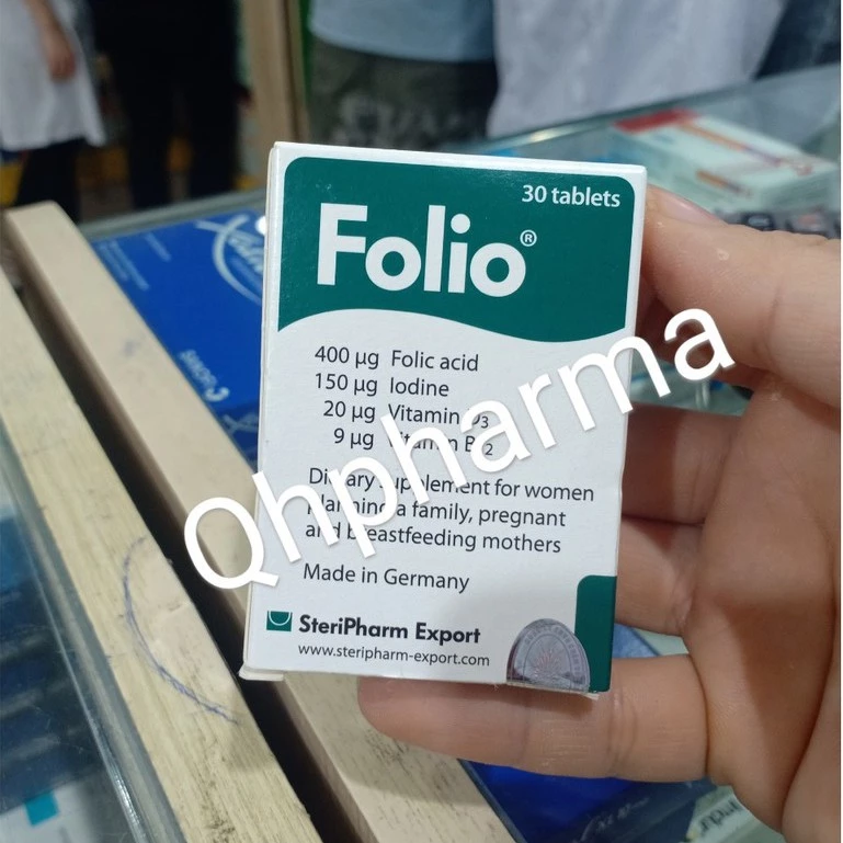 Viên uống FOLIO lọ 30 viên giúp bổ sung acid folic cho mẹ bầu thai kì khỏe mạnh