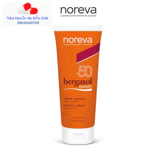 Kem chống nắng vật lý Noreva cho mọi loại da kể cả da nhạy cảm Bergasol Expert Mineral Cream SPF50 40ML