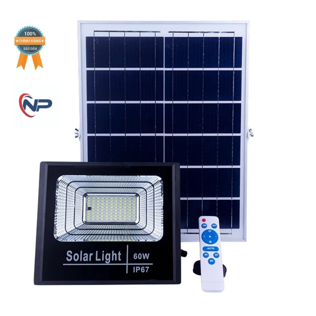Đèn Led Năng Lượng Mặt Trời dạng pha 200w Chống Nước,Vỏ Nhôm Có Điều Khiển Từ Xa, Đèn Sân Vườn Bảo Hành 2 năm