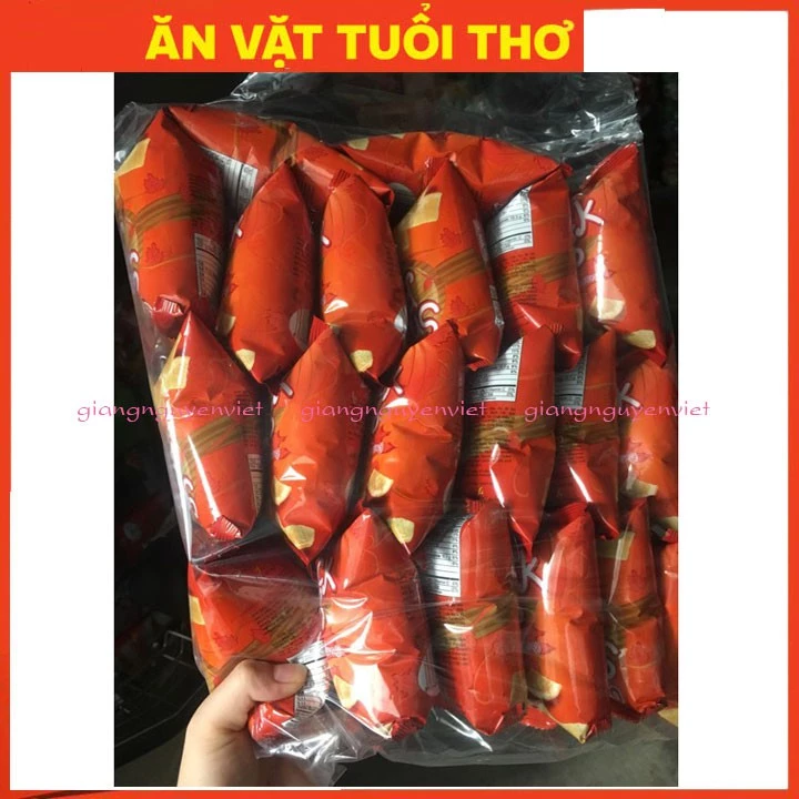 Bịch 20 gói Bim bim snack Oishi vị Bí Đỏ ngon giòn 6g/gói