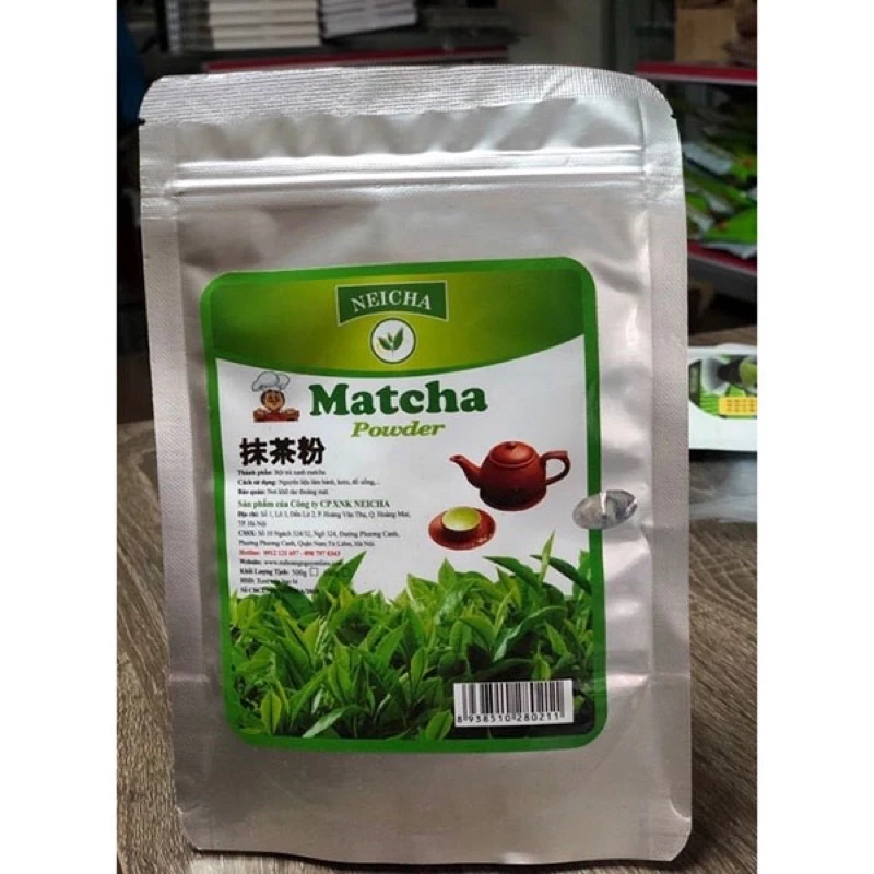 Bột matcha mũ trắng Đài Loan | Bột matcha nguyên chất Đài Loan Neicha 100g