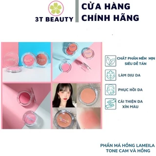 Phấn má Hồng Lameila tone cam và Hồng