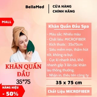 Khăn quấn đầu, khăn gội spa. Kích thước 35x75cm