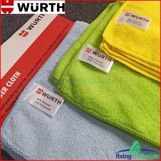 KHĂN LAU XE SIÊU MỀM WURTH MICROFIBER CLOTH 40X40CM MÀU XANH/VÀNG/ĐỎ