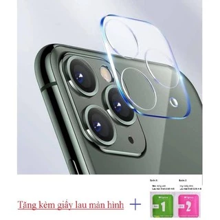 Kính cường lực Camera iphone 11 , 11pro , 11promax , 7plus , 8 plus , X , Xsmax trong suốt tặng kèm giấy lau kính