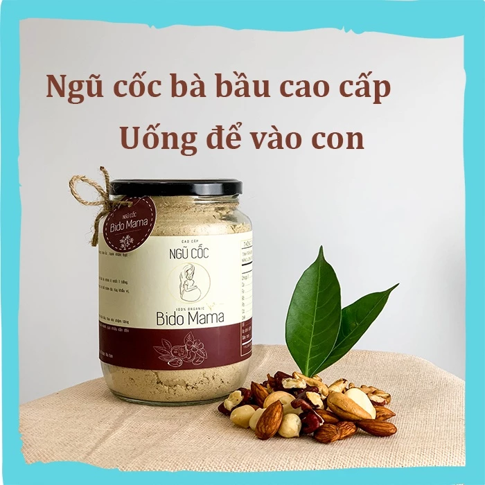 Ngũ Cốc Bà Bầu Siêu Dinh Dưỡng Nguyên Cám Không Đường Bido Mama, 25 Loại Hạt Dinh Dưỡng 600 Gram