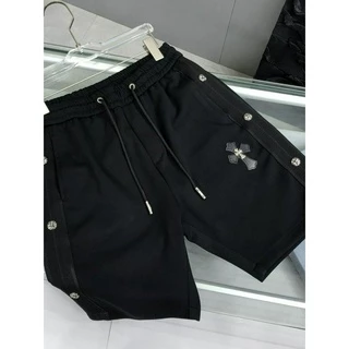 Chrome Hearts Mùa Hè 2024 Cao Cấp Ghép Kim Loại Chữ Thập Thể Thao Quần Short Nam Rời Bãi Biển Châu Âu Quần Dài Vừa