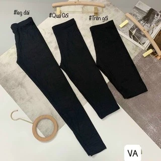 QUẦN LEGGING THÁI - MÀU ĐEN, CUỘN DÁNG ĐÙI/NGỐ/DÀI CHO NỮ, CHẤT LIỆU THUN COTON