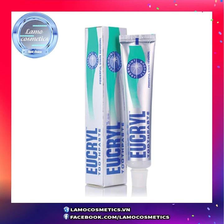 Kem Đánh Răng Tẩy Trắng Eucryl Toothpaste 62g