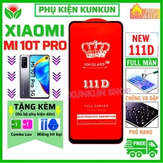 Kính cường lực Xiaomi Mi 10T Pro 5G - Cao Cấp - Full màn hình 111D và Trong suốt - Độ cứng 10H [FreeShip_50K].