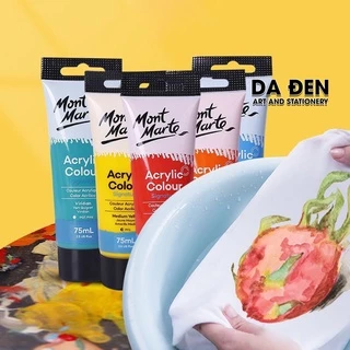 [DA ĐEN - QUẬN 3] Màu Acrylic Mont Marte Tuýp 75ml (Vẽ Được Nhiều Chất Liệu)