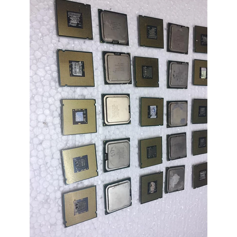 Bộ vi xử lý CPU Chip Không chân/Có Chân của PC/LAPTOP đã HỎNG để nghiên cứu học tập hoặc Phân Kim