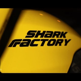 [P-a553] Nhà tài trợ nhà máy cá mập SHARK NHÀ MÁY Đầu máy Nhãn dán phản quang Nhãn dán xe hơi Nhãn dán nước ngược