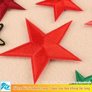 Patch vải thêu hình ngôi sao (nhiều màu) - Sticker ủi vá quần áo S51