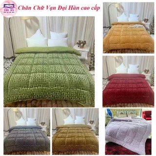 [ SIÊU SALE ] Chăn Lông Cừu Chữ Vạn Đại Hàn Cao Cấp - Hàng chuẩn loại 1