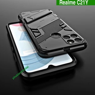 Ốp lưng Realme C21Y Iron Man Ver 2 chống sốc giá đỡ chân đế xem phim bảo vệ camera