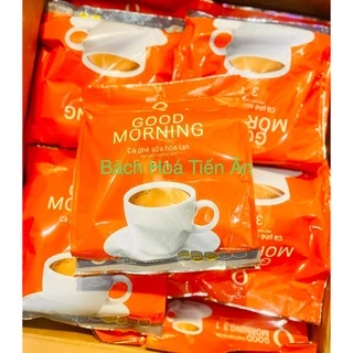 Cà phê Hoà tan 3 in 1 Goodmorning (bịch 24 gói x 20gr) Cafe sữa uống liền Trần Quang Coffee