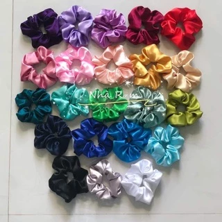 Com bo 4 dây buộc tóc scrunchies phi bóng siêu xinh