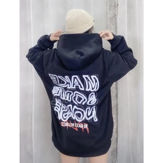 Áo Hoodie Unisex H2 form rộng mũ 2 lớp nỉ bông dày FPLUS