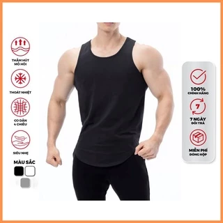 Áo ba lỗ tập gym nam Long Tee thoáng mát - co giãn tốt 4 chiều phong cách thể thao