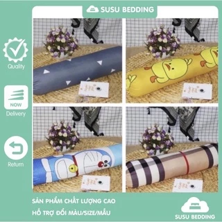 Vỏ gối ôm Cotton poly 35cm.100cm cùng màu với ga giường khách đặt