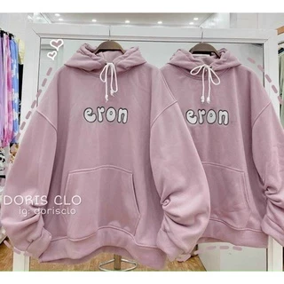 Áo Khoác Hoodie & Sweater Nữ Logo In Chữ ERON Chất Nỉ Mềm Mịn Form Rộng Tay Phồng TPhoodie