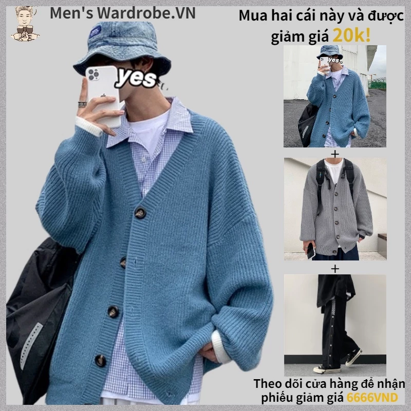 Áo Khoác Cardigan Dài Tay Nam Phong Cách Simple Thời Trang Cho Nam Và Nữ 2023 Hàn Quốc ÁO Len DệT Kim Nam Áo Sơ Mi Oversize Tay Dài Dáng Rộng Cổ Chữ V Thời Trang Dành Cho Nam