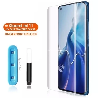 Kính cường lực UV Xiaomi Mi 11, Mi 11 Ultra, Mi 10S full màn hình trong suốt keo nước soi đèn UV