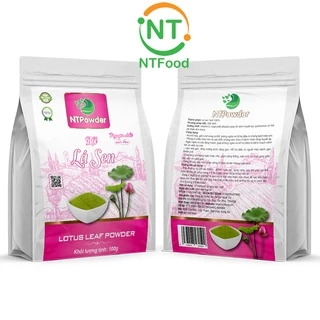 Bột Lá Sen sấy lạnh nguyên chất NTPOWDER 100gr túi zipper - Nhất Tín Food