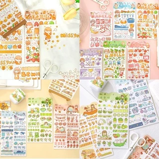 Set 4 tấm sticker mẫu cô bé chibi đáng yêu